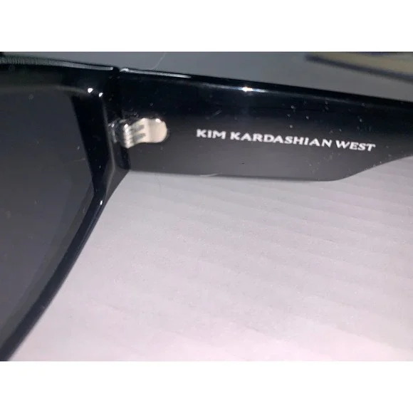 Carolina Lemke X Kim Kardashian West Black Shield Sunglasses - Picture 5 of 7
